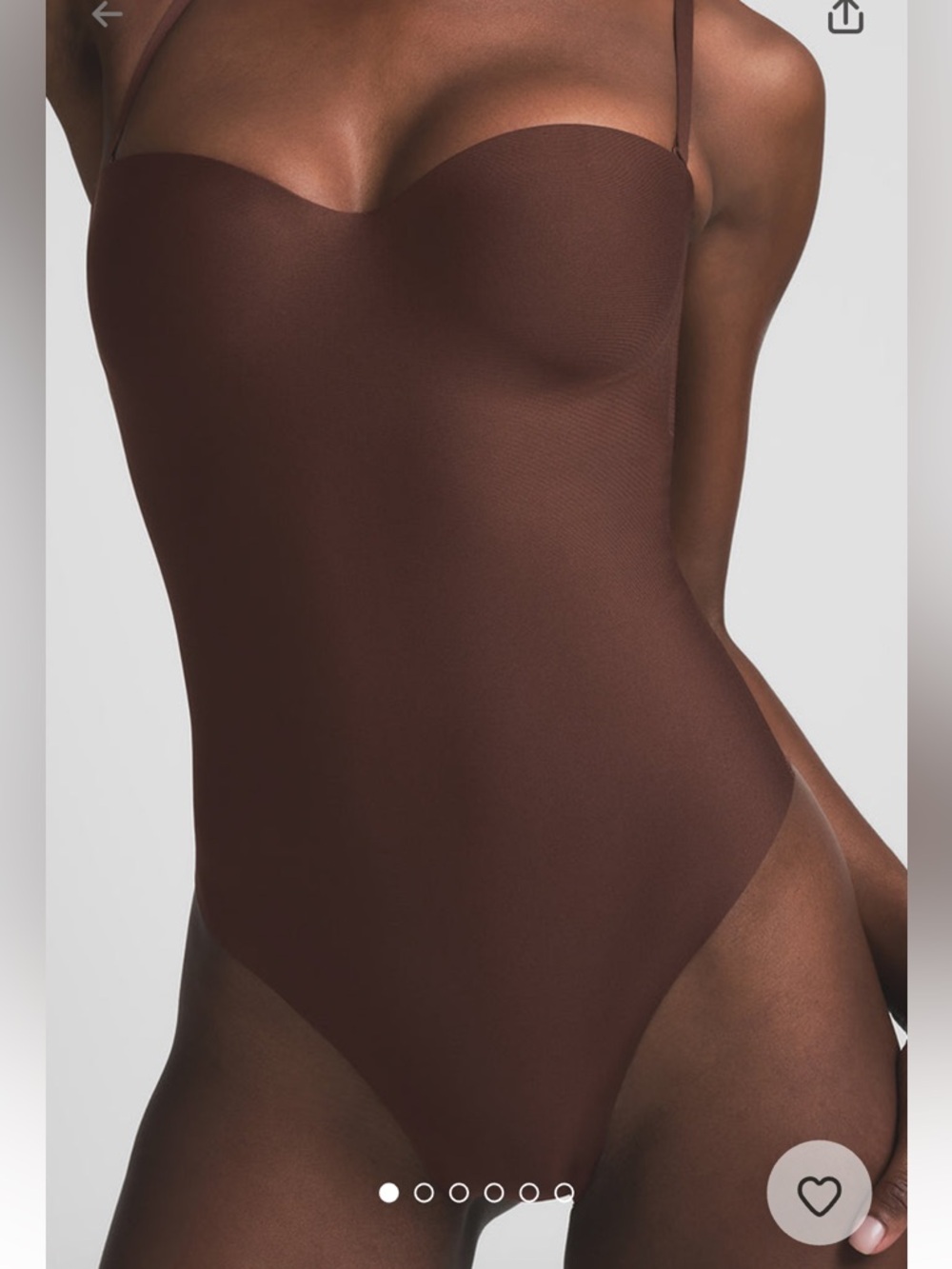 SKIMS Chocolate Brown Seamless Bodysuit